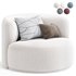 Fickle Cream Boucle Swivel Chair By Tovfurniture - Thumbnail 1
