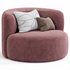 Fickle Cream Boucle Swivel Chair By Tovfurniture - Thumbnail 4