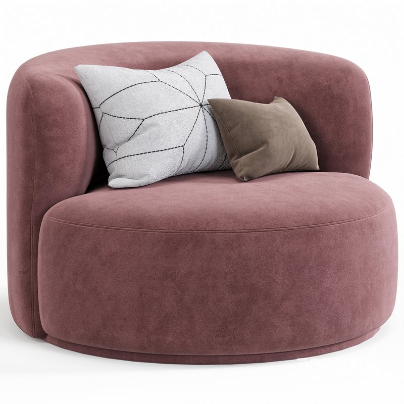 Fickle Cream Boucle Swivel Chair By Tovfurniture Image 4