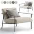 Tracy Fabric Lounge Chair Beige - Thumbnail 2