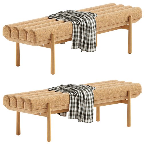 Julianna Sunflower Heavy Linen Bench