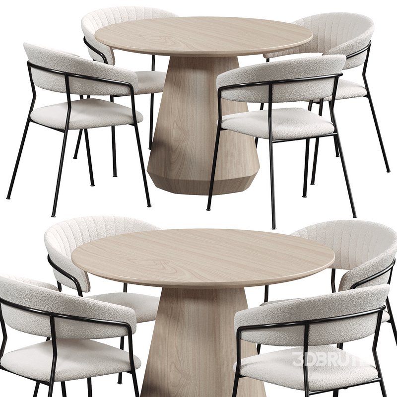 Josephine Chair & Courtney Rustic Table Image 2