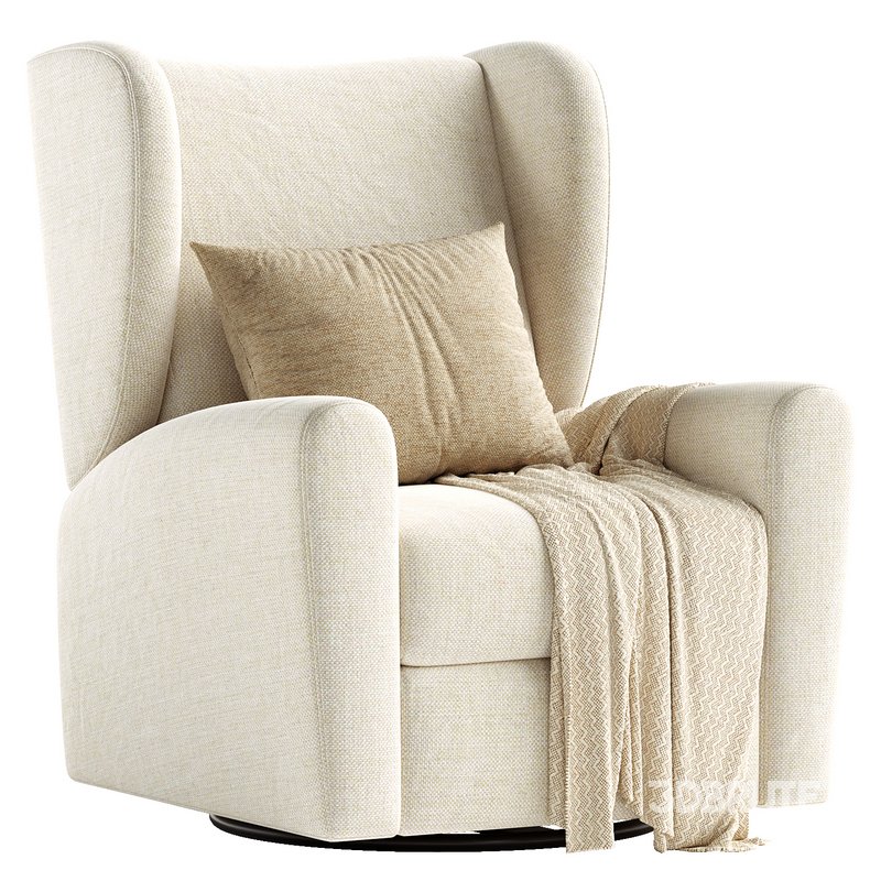 Seesaw Cream Nursery Power Recliner Chair Image 1