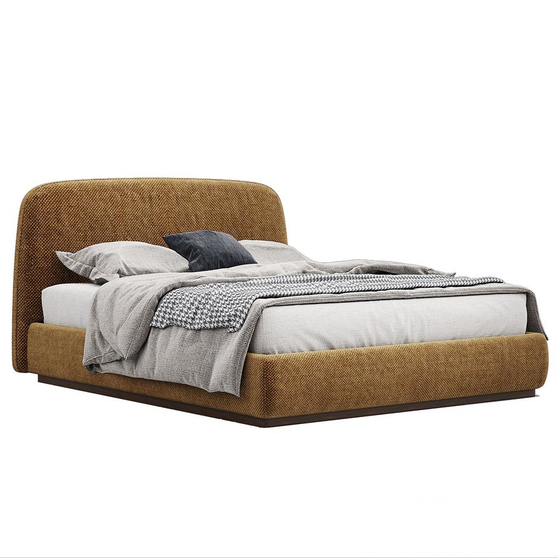 Alhome Velvet Bed Image 2
