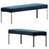 Astor 60 Brass Bench in Navy Velvet by Montage - Thumbnail 1