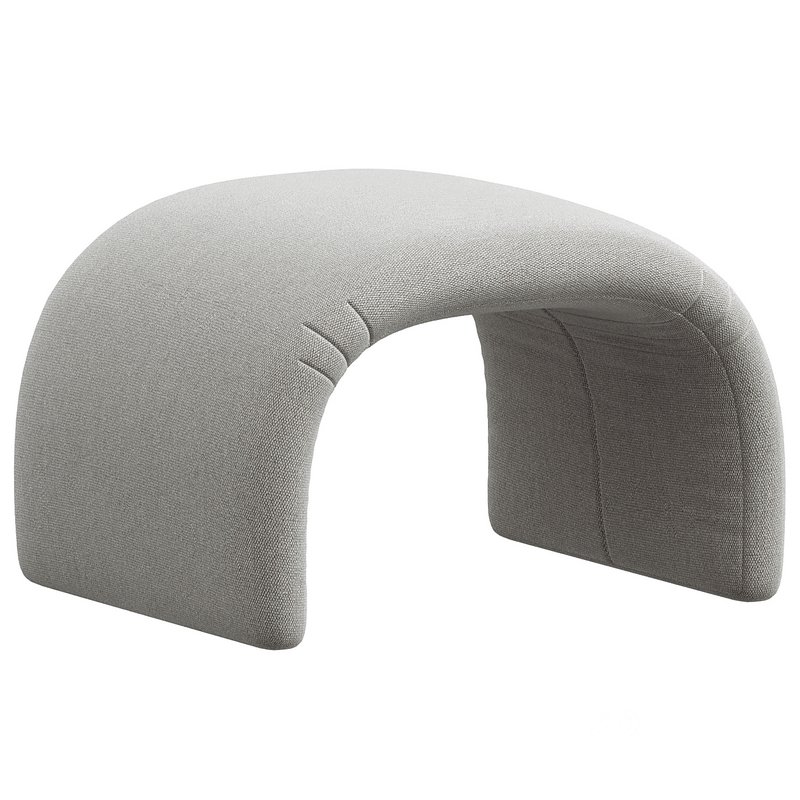 A Pair of Fiberglass Waterfall Edges Benches Ottomans Attributed to Thayer Coggin Image 1