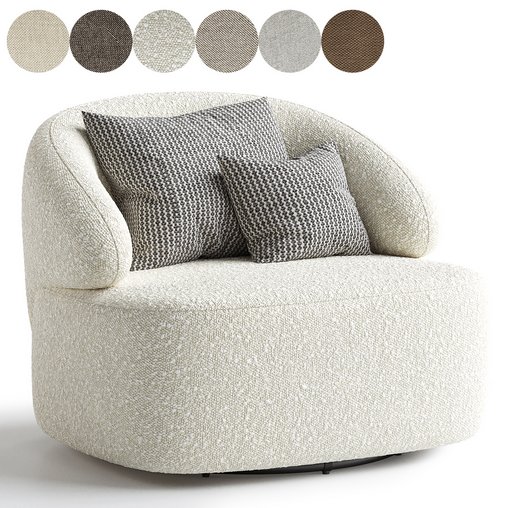 Upholstered Swivel Armchair