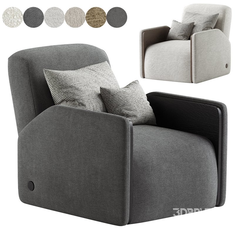 Oscar Armchair Black Tinted Oak Image 2