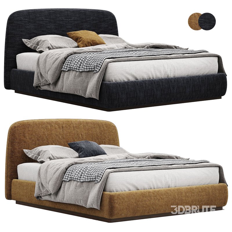 Alhome Velvet Bed Image 1