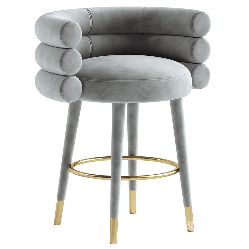 Betty Velvet Counter Stool Image 2