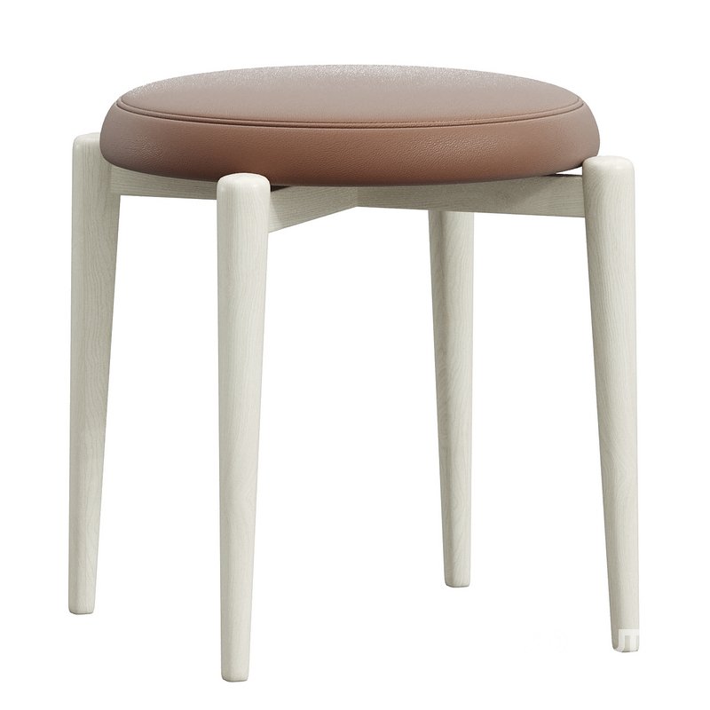 Modern Uplostered Stackable Accent Stools Image 2