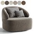 Upholstered Swivel Armchair - Thumbnail 1