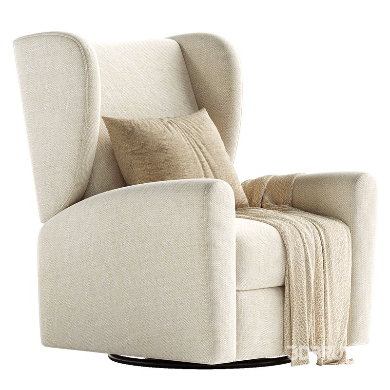 Seesaw Cream Nursery Power Recliner Chair Image 3