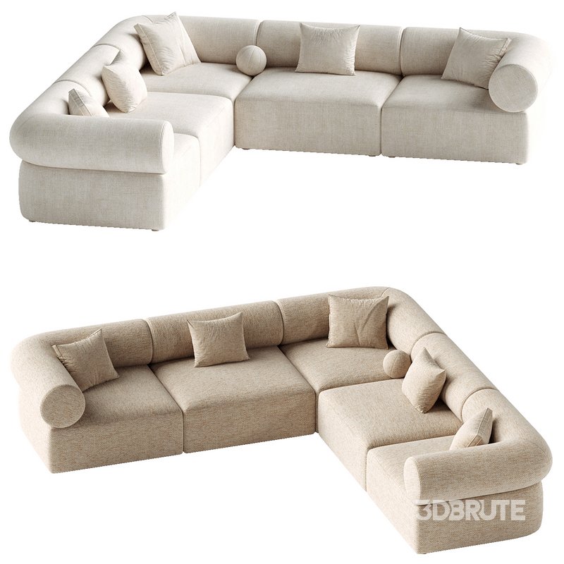 Zia 5PC Corner Sectional Sofa Image 4