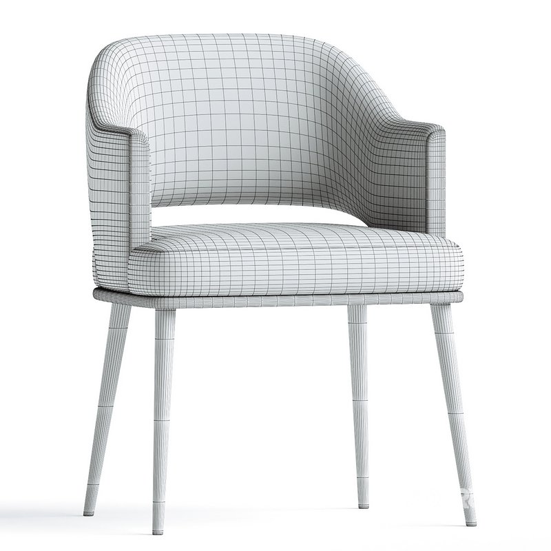 Contemporary Dining Chair Upholstered in Velvet Image 3