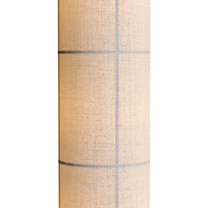 Hana 3 Light Floor Lamp in Black with Natural Linen Shade Image 2