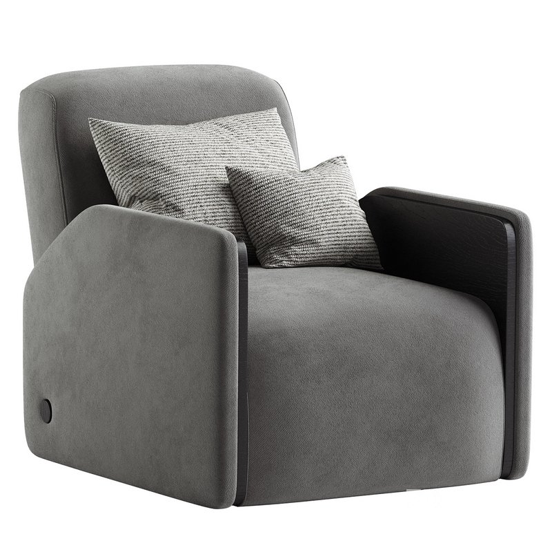Oscar Armchair Black Tinted Oak Image 6