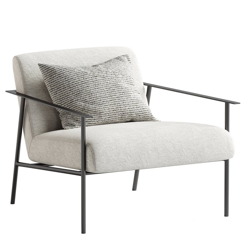 Tracy Fabric Lounge Chair Beige Image 4