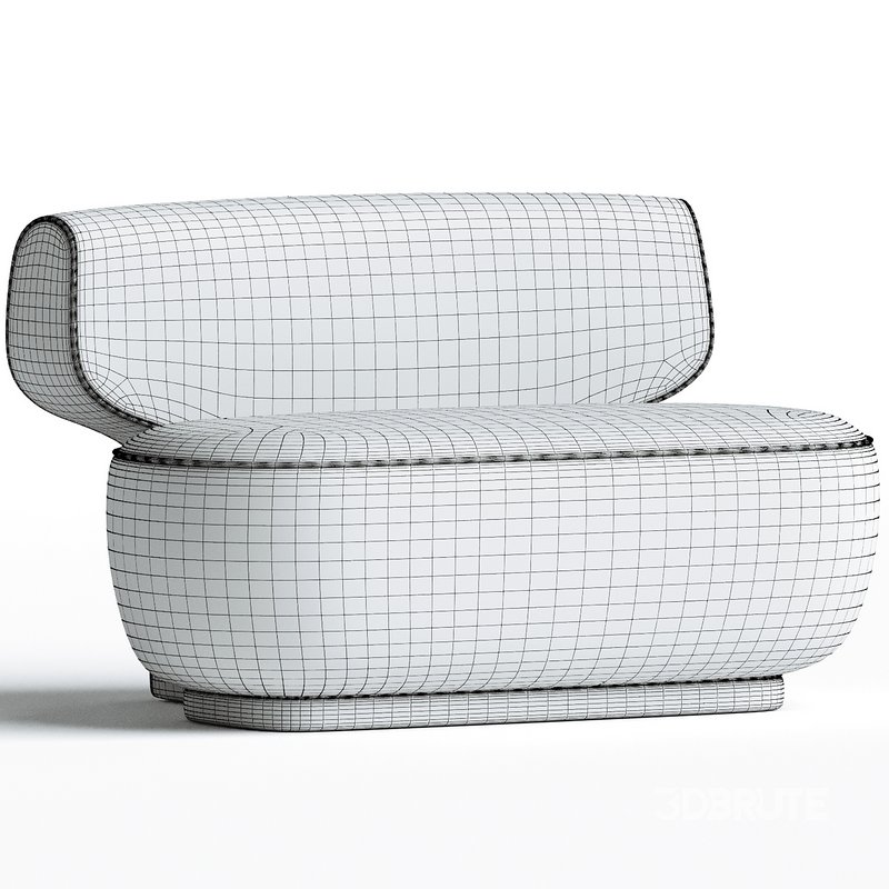 Litho Armless Lounge Chair Pierre Frey Image 4