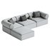 Zia 4PC Modular Reversible Chaise Sectional Sofa - Thumbnail 3