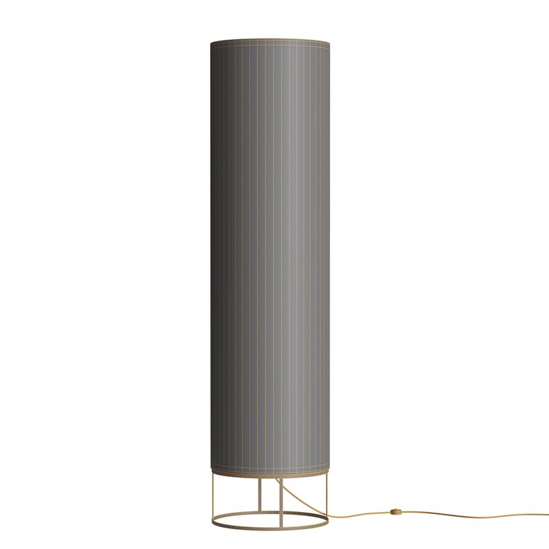 Hana 3 Light Floor Lamp in Black with Natural Linen Shade Image 5