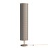 Silver-gray metal round base white paper floor lamp - Thumbnail 5