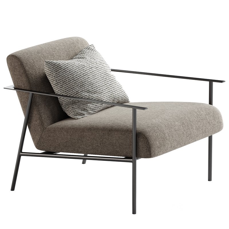 Tracy Fabric Lounge Chair Beige Image 5