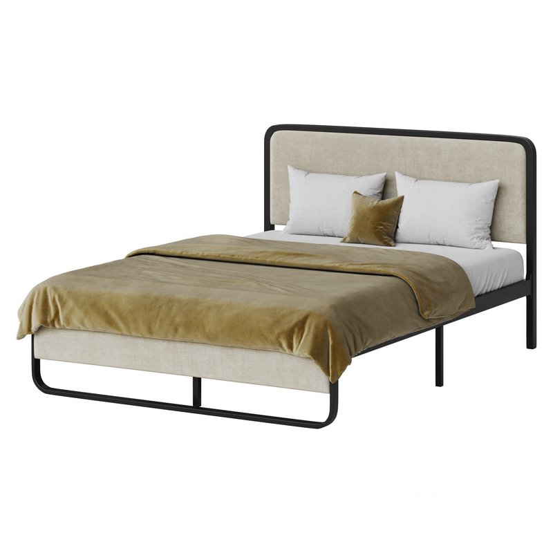 Allewie Queen Size Metal Platform Bed Image 10