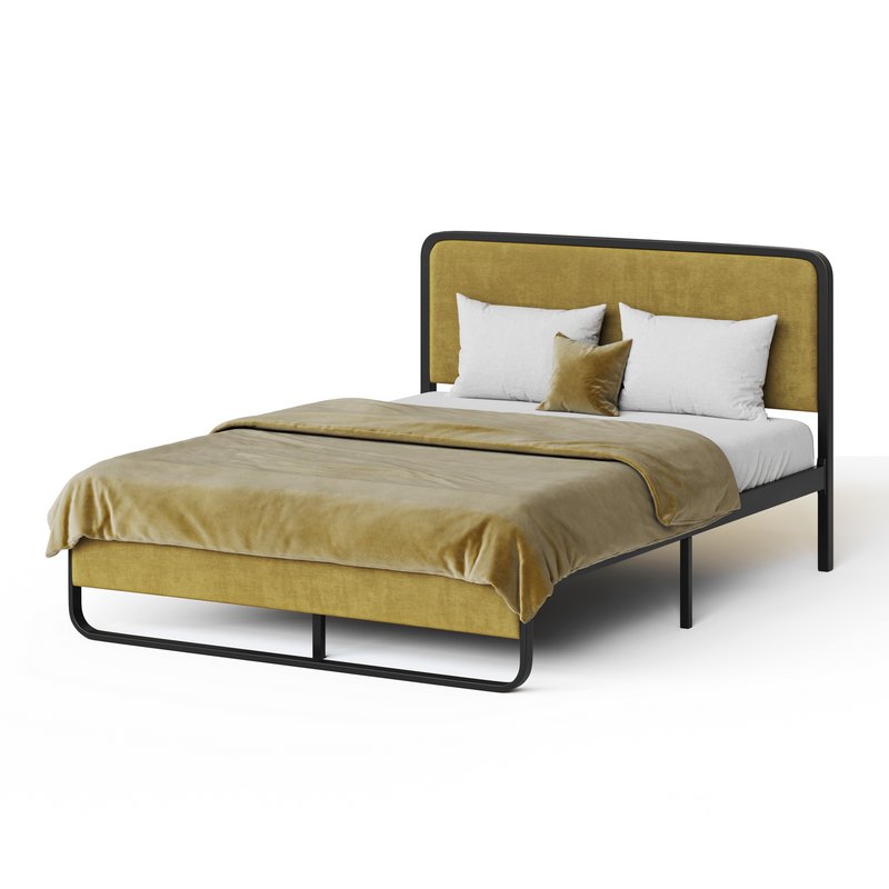 Allewie Queen Size Metal Platform Bed Image 12
