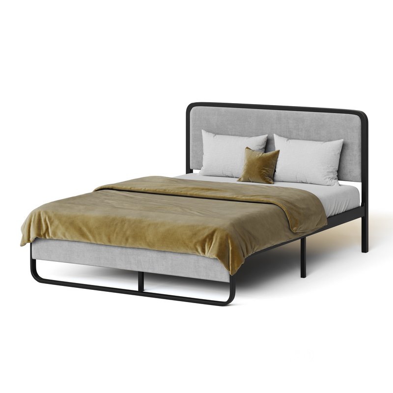 Allewie Queen Size Metal Platform Bed Image 13