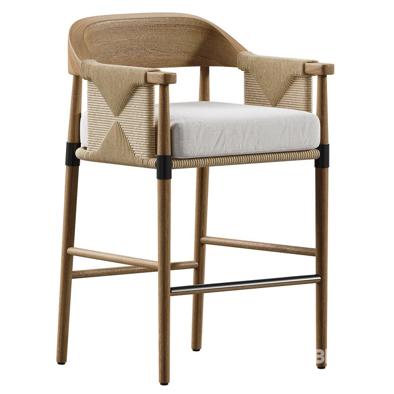 Arteriors Estes Outdoor Bar Stool Image 1