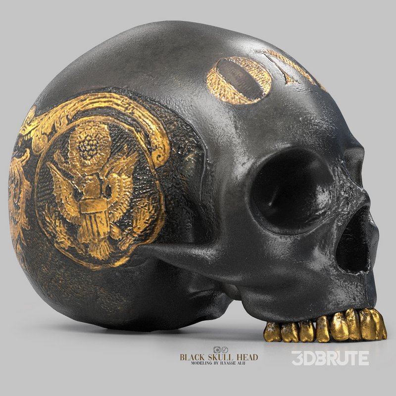 black skull head Image 4