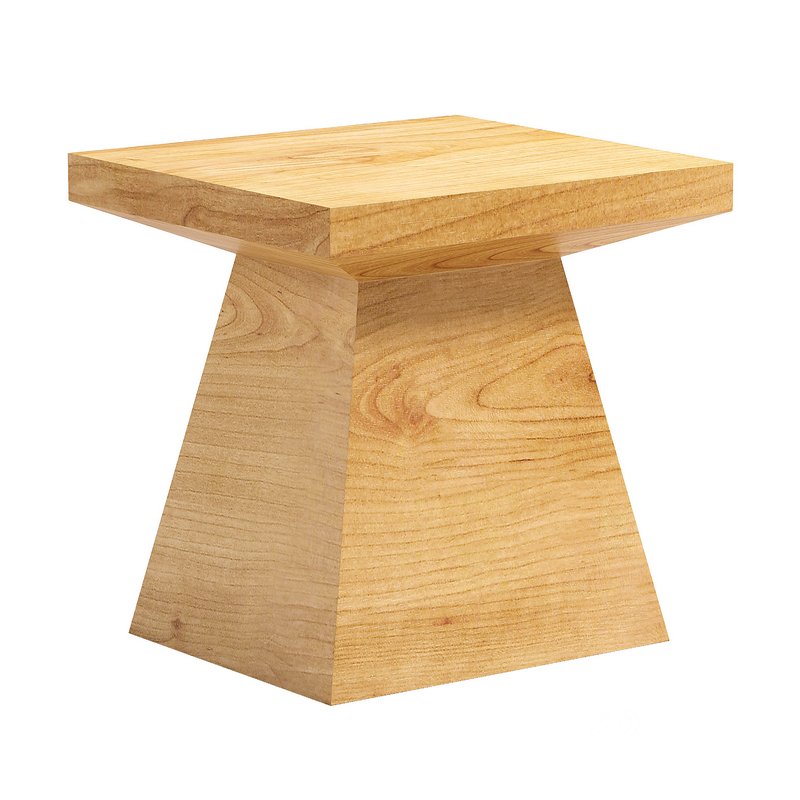 Modern Side Table in Natural Oak Image 3
