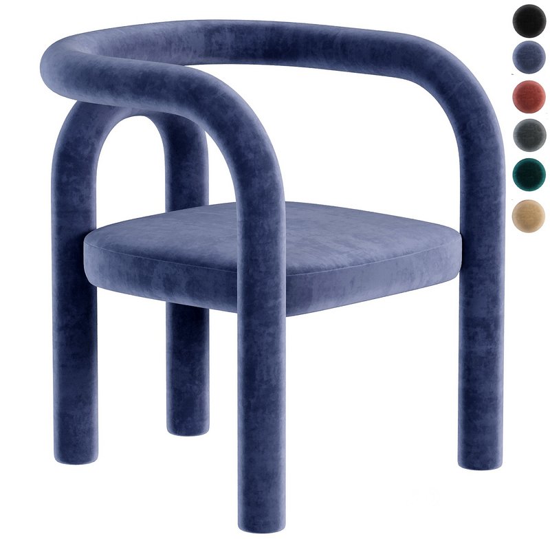 Modern Design Armless Open Back Chairs Fabric Dining Chairs for Home Image 1