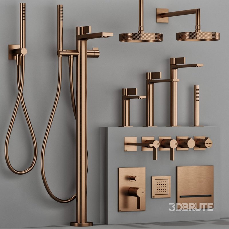 GESSI INVERSO RIGATO bathroom faucet set Image 4