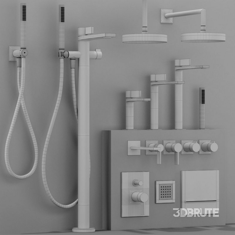 GESSI INVERSO RIGATO bathroom faucet set Image 7