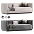 Conjure Channel Tufted Velvet Sofa - Thumbnail 2