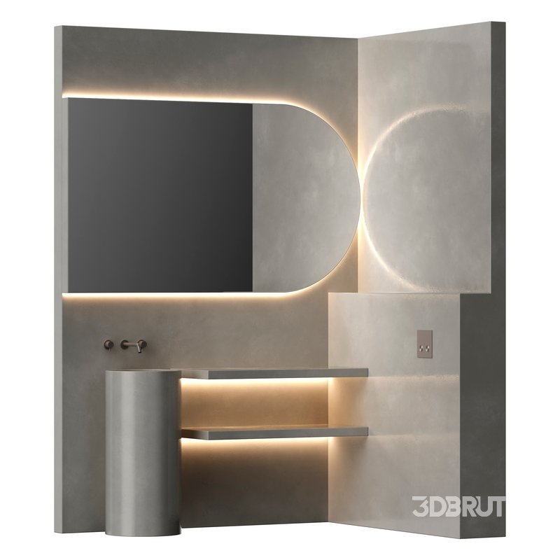 Modern minimalist bathroom furniture Image 3