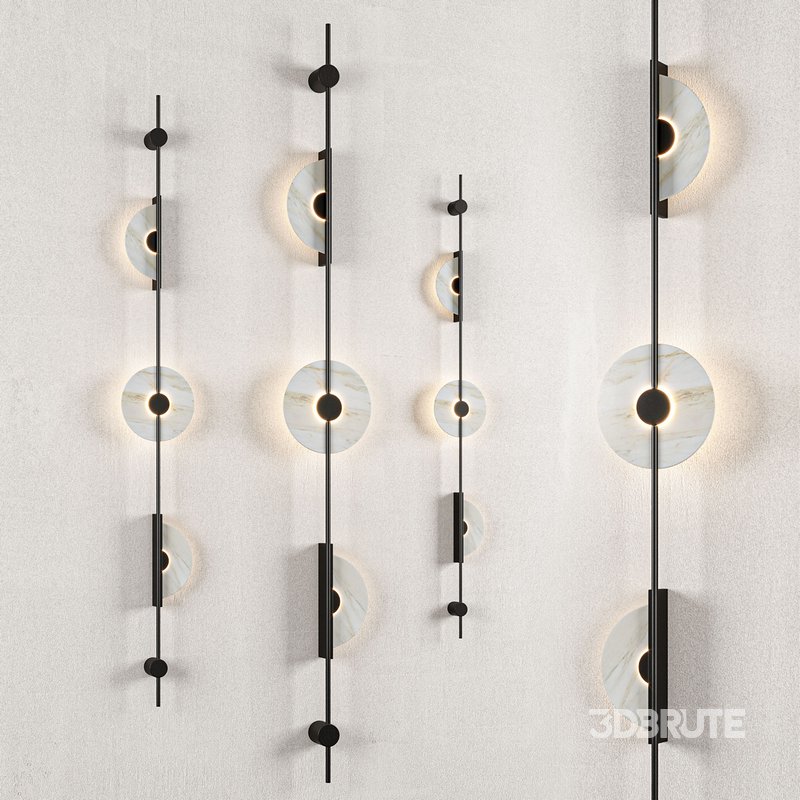 Alabaster Wall Sconce Black Image 2