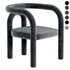 Modern Design Armless Open Back Chairs Fabric Dining Chairs for Home - Thumbnail 5