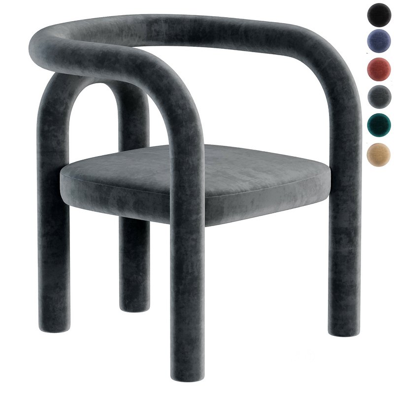 Modern Design Armless Open Back Chairs Fabric Dining Chairs for Home Image 5