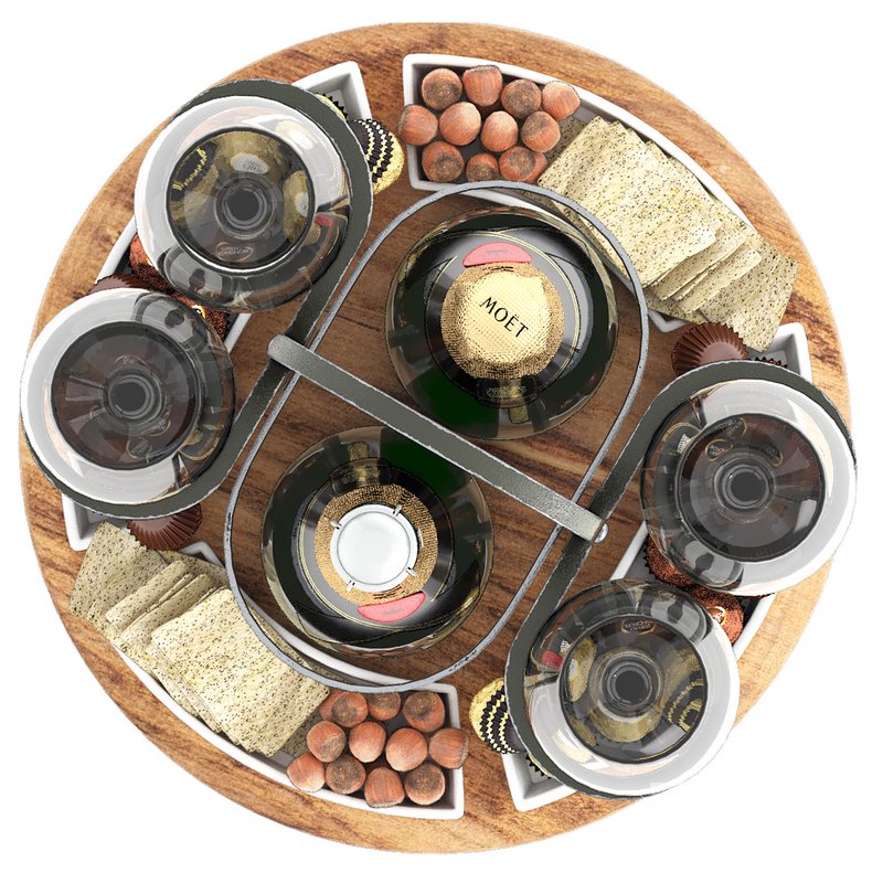 weston wine charcuterie caddy two bottle Image 3