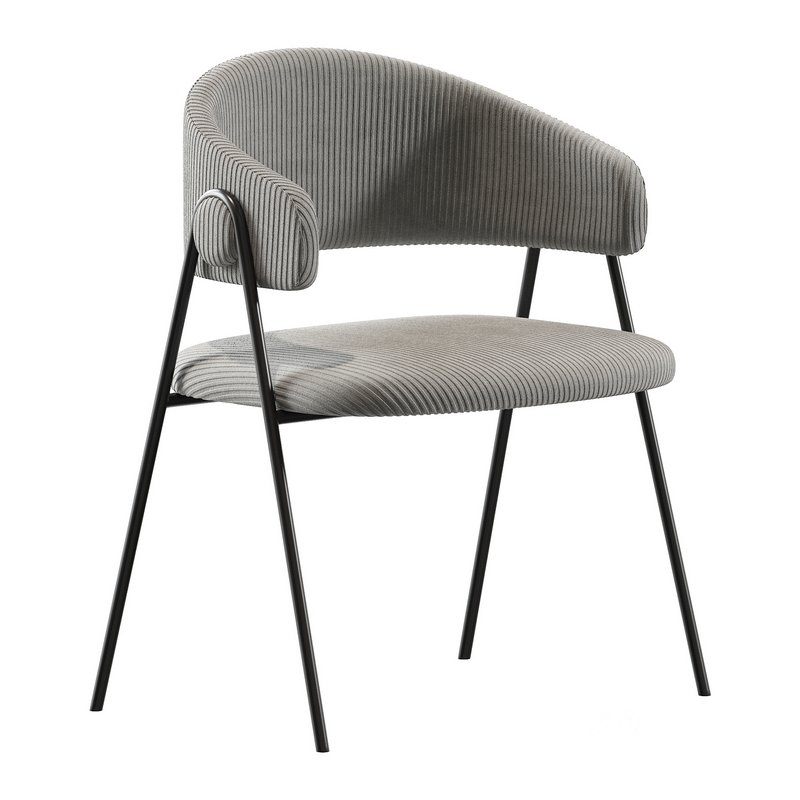 Chair Kolins Velvet Grey Image 2
