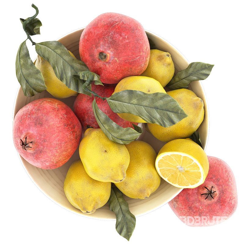 bowl of limes and pomegranates Image 5