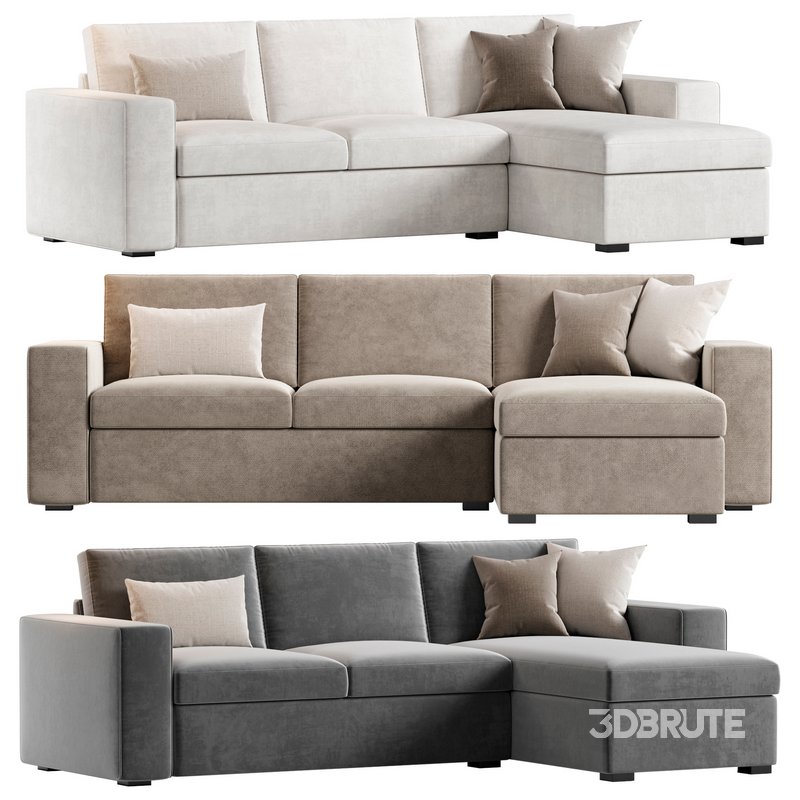 KIVIK 3 seat Sofa and chaise longue by ikea Image 1