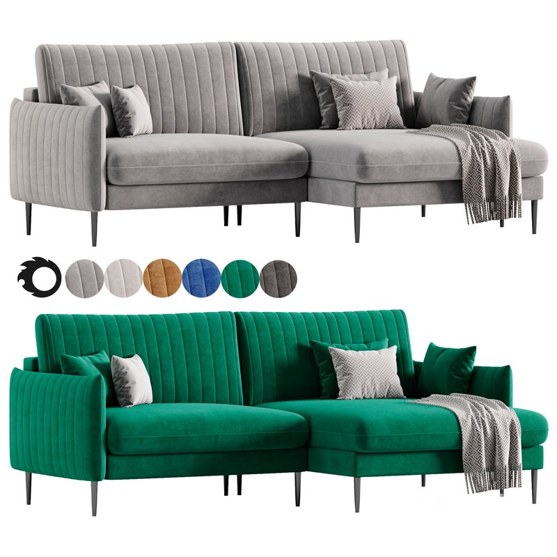 Svaut velvet Sofa Image 1