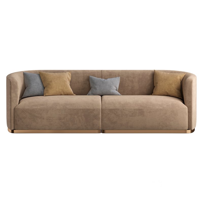 Contemporary Hand Tailored Sofa with Round Edges 2 Image 4