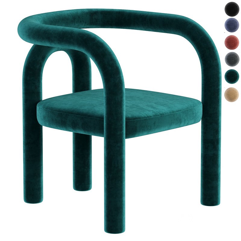 Modern Design Armless Open Back Chairs Fabric Dining Chairs for Home Image 2