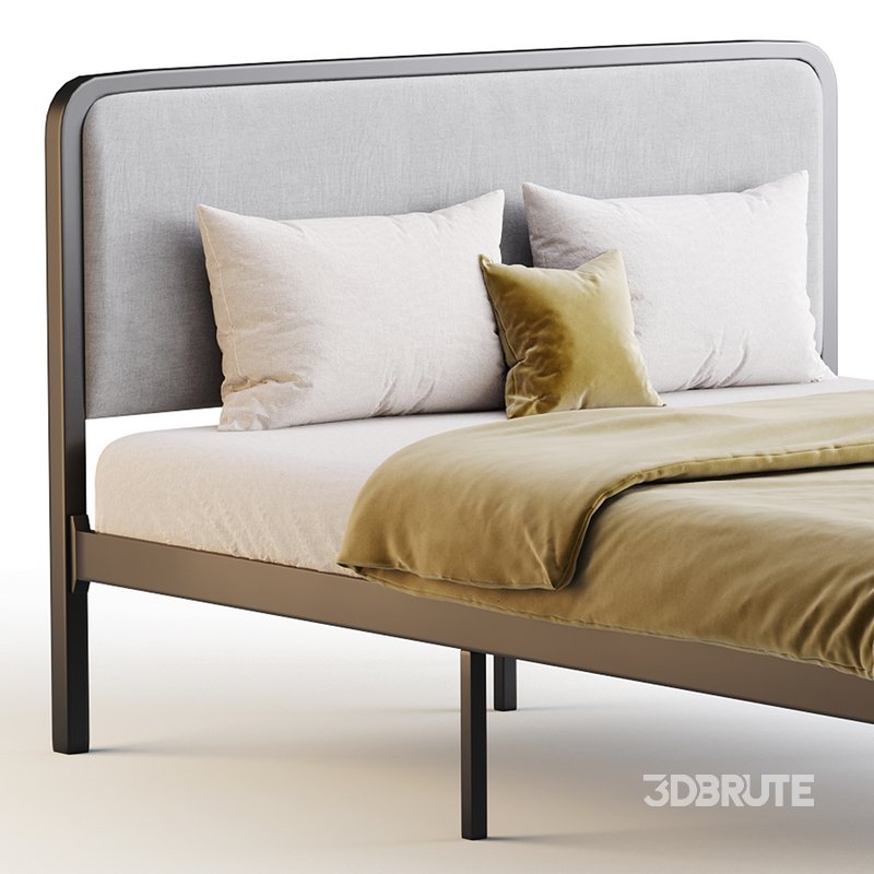 Allewie Queen Size Metal Platform Bed Image 3