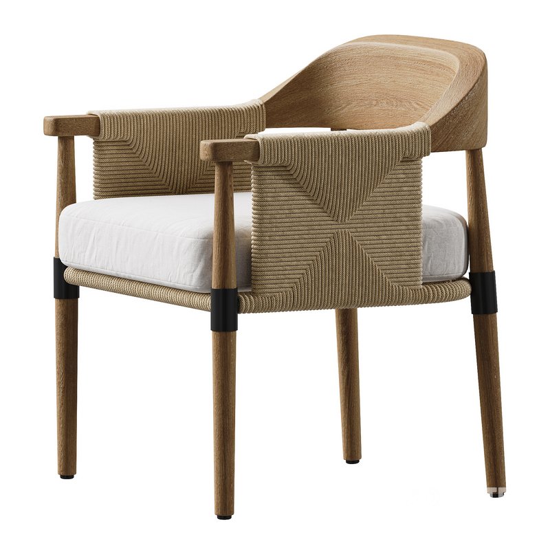 Arteriors Estes Outdoor Dining Chair Image 1